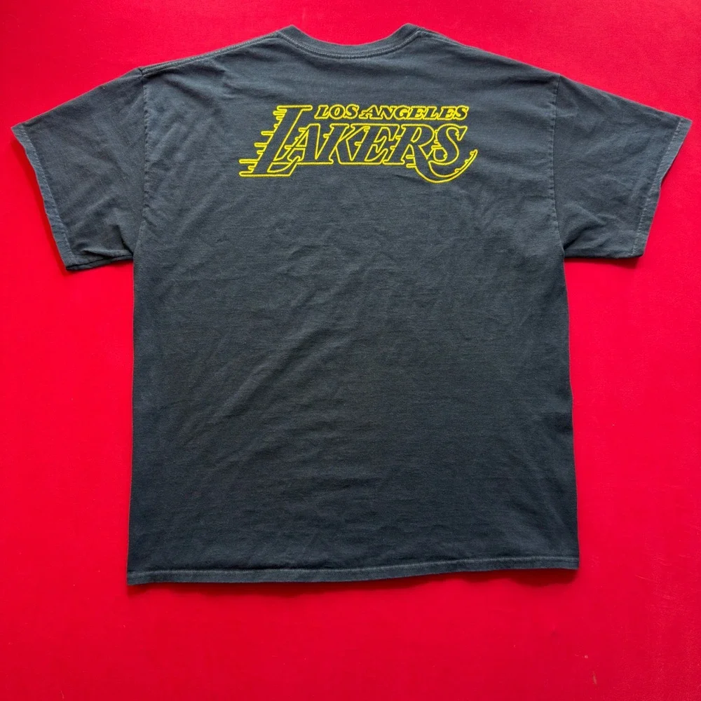 VTG Y2K Los Angeles Lakers Hollywood Nights T-Shirt Mens XL Black NBA Graphic - Picture 2 of 5